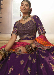 Purple Designer Lehenga Choli