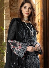 Black Georgette Pakistani Style Suit - nirshaa