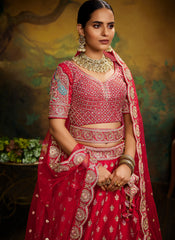 Red Silk Bridal Wear Set