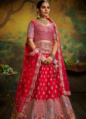 Red Silk Bridal Wear Set