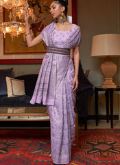 Pastel Purple Kashmiri Modal Silk Saree