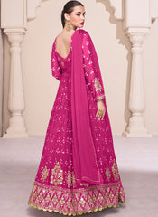Rani Bandhani Print Georgette Anarkali Suit