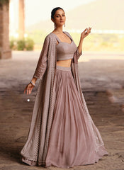 Beige Ready to Wear Indowestern Outfit