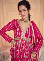 Rani Thread and Sequins Embroidered Georgette Anarkali Suit