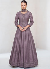 Purple Sequence Embroidery Wedding Anarkali Suit