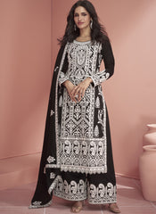 Black Ready to Wear Premium Silk Pakistani Style Suit
