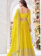 Yellow Traditional Georgette Lehenga Choli