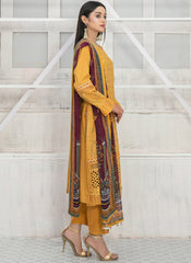 Yellow and Maroon Heavy Cotton Pakistani Style Suit