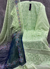 Green Heavy Cotton Pakistani Style Suit