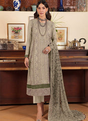 Greenish Grey Georgette Pakistani Style Suit