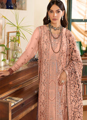 Light Peach Georgette Pakistani Style Suit