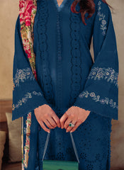 Blue Heavy Cotton Pakistani Style Suit