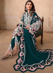 Teal Blue Georgette Pakistani Style Suit