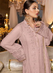 Dusty Pink Embroidered Pakistani Style Cotton Suit