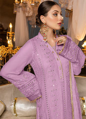 Lilac Embroidered Pakistani Style Cotton Suit