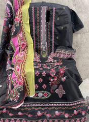 Black Embroidered Georgette Pakistani Style Suit
