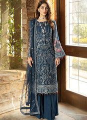 Navy Blue Georgette Pakistani Style Suit - nirshaa