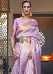 Regal Purple Woven Silk Saree