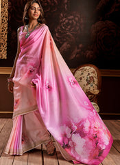 Baby Pink Handloom Silk Saree