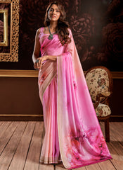 Baby Pink Handloom Silk Saree