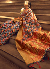 Woven Multicolor Handloom Silk Saree