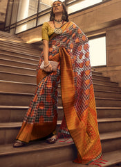 Woven Multicolor Handloom Silk Saree