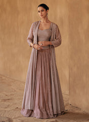 Beige Ready to Wear Indowestern Outfit