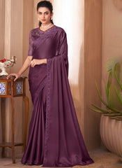 Regal Wine Designer Silk Saree