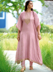 Light Purple Pashmina Kaftan Style Kurta Set