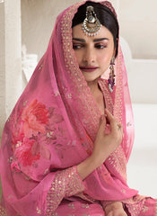 Pink Multi Embroidery Sharara Suit Featuring Prachi Desai