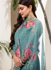 Rama Multi Embroidery Sharara Suit Featuring Prachi Desai